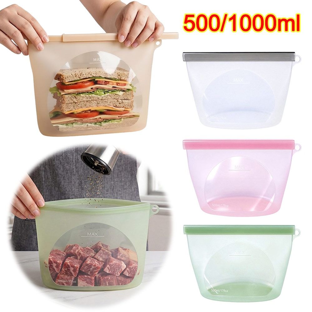 Silicone Food Preservation Bag - Reusable Produce Bag review and price