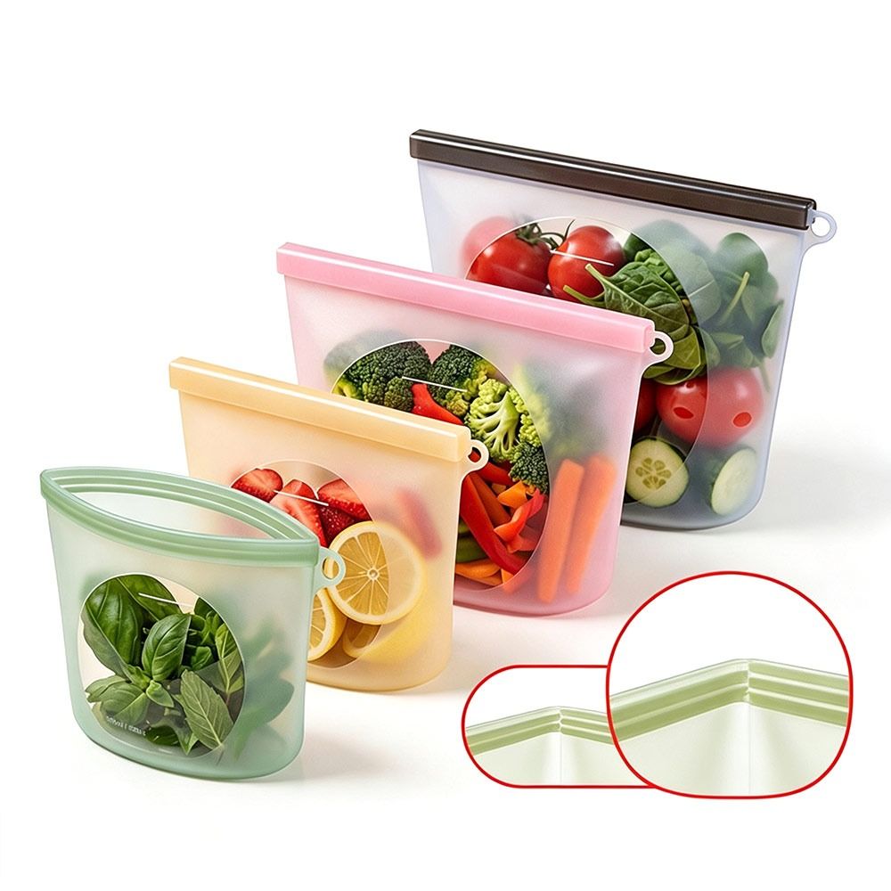 Silicone Food Preservation Bag - Reusable Produce Bag review and price