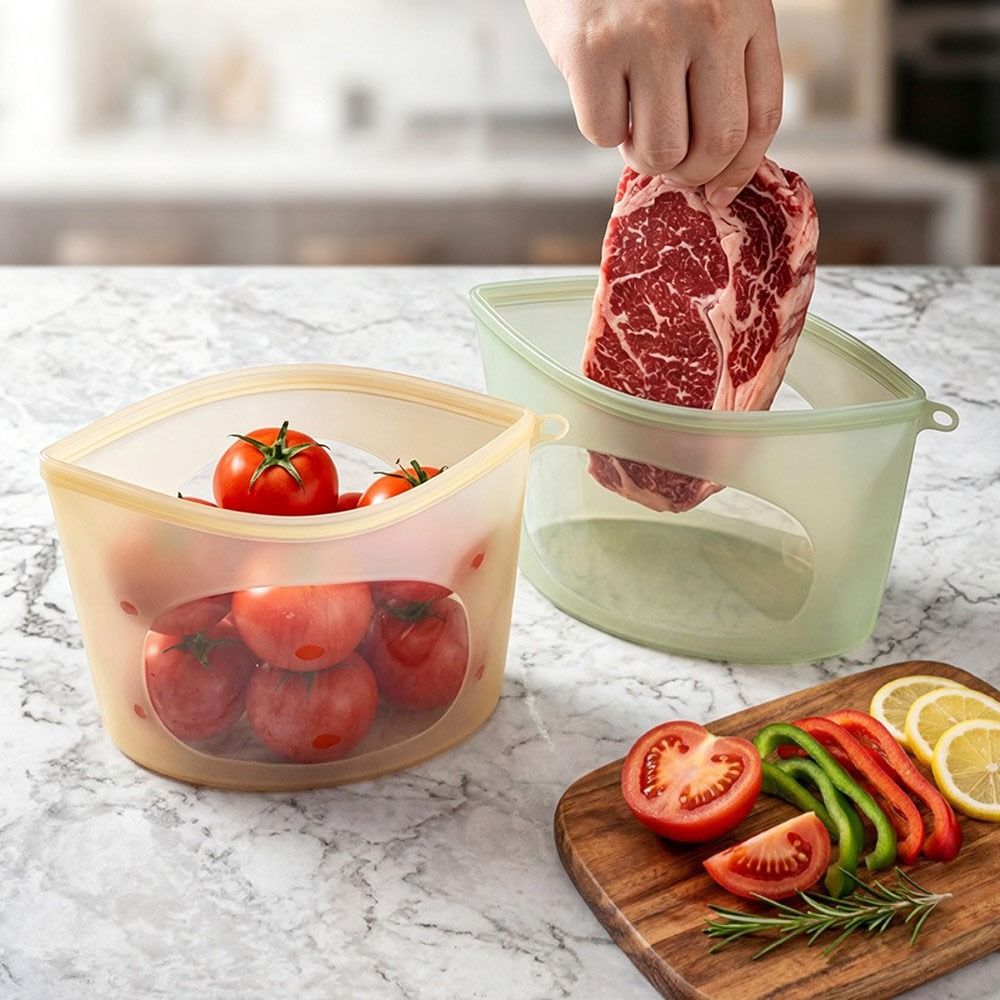 Silicone Food Preservation Bag - Reusable Produce Bag review and price