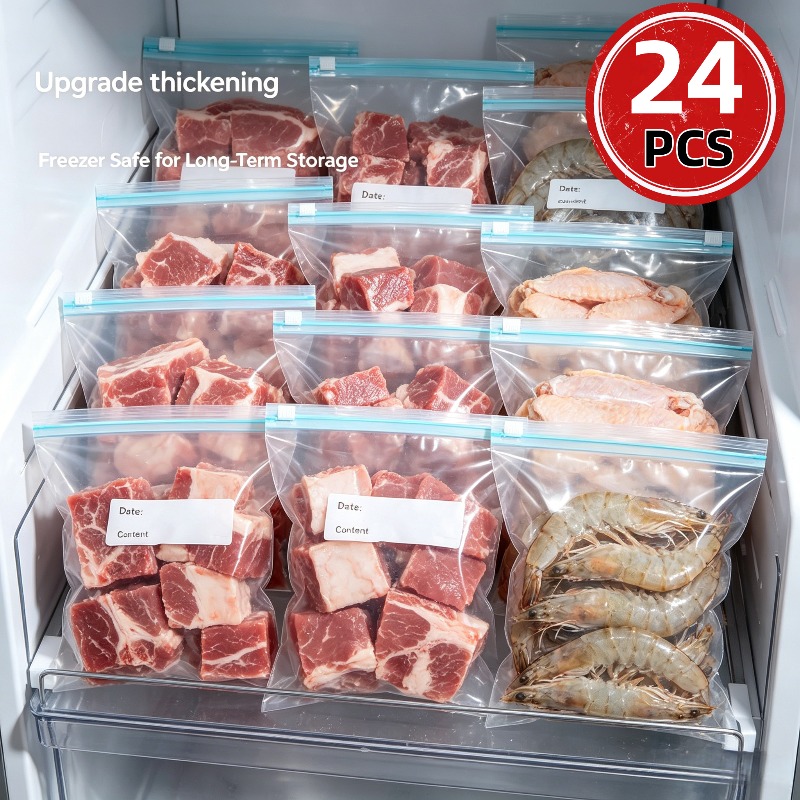 24Pcs Reusable Ziplock Food St - Reusable Produce Bag review and price